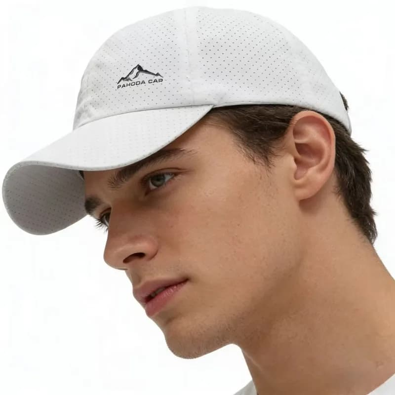 Casquette running perforée unisexe pour pêche - Séchage rapide protection UV légère réglable