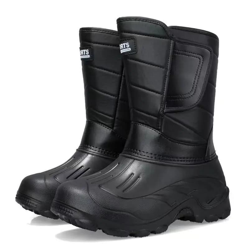 Bottes hiver homme 2026 neige chaudes épaisses polaire imperméables pêche travail extérieur grandes tailles