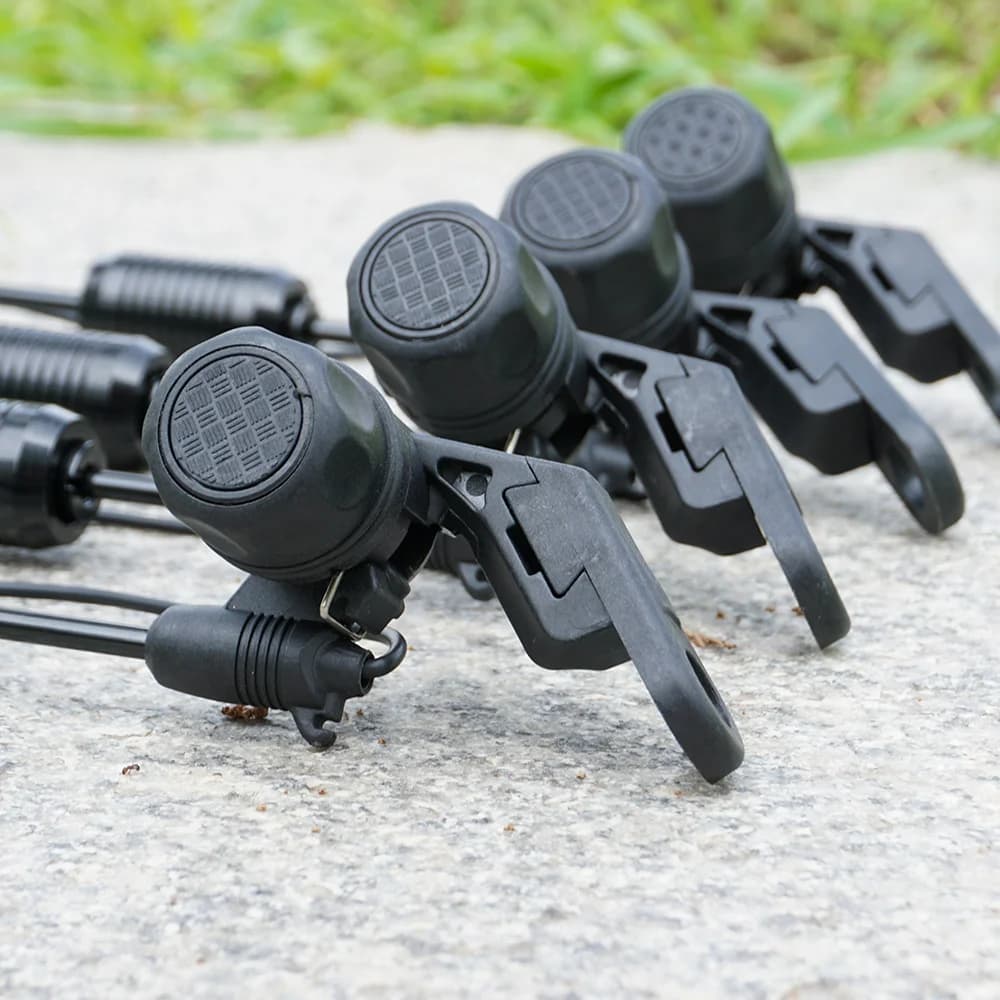 Kit 4 indicateurs de touche LED étanches Hirisi pour pêche de nuit à la carpe - Alarme B2036 avec étui