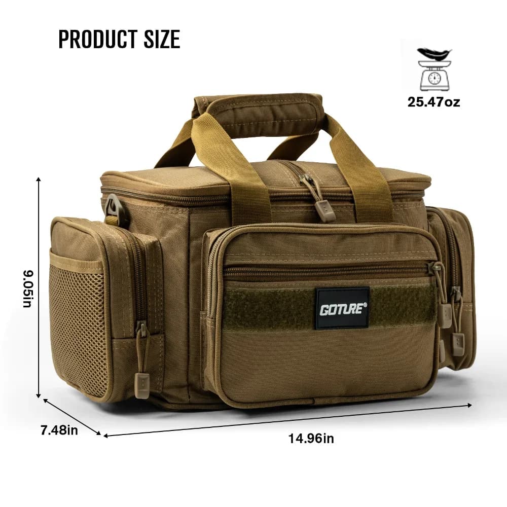 Sac de pêche Goture étanche 600D Oxford grande capacité pour équipement de pêche extérieur homme durable