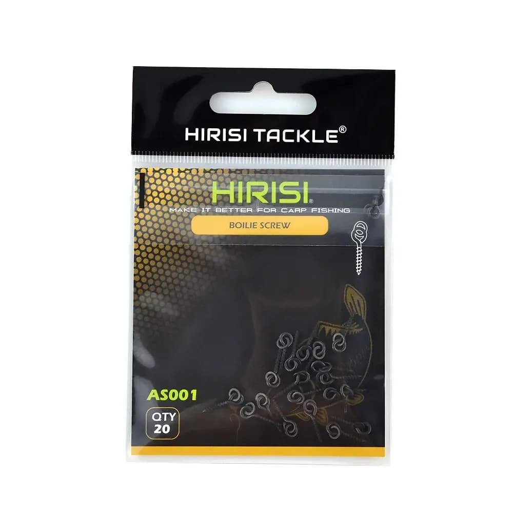 Hirisi kit 20 pièces pour la pêche à la carpe : vis à boilies, anneaux solides
