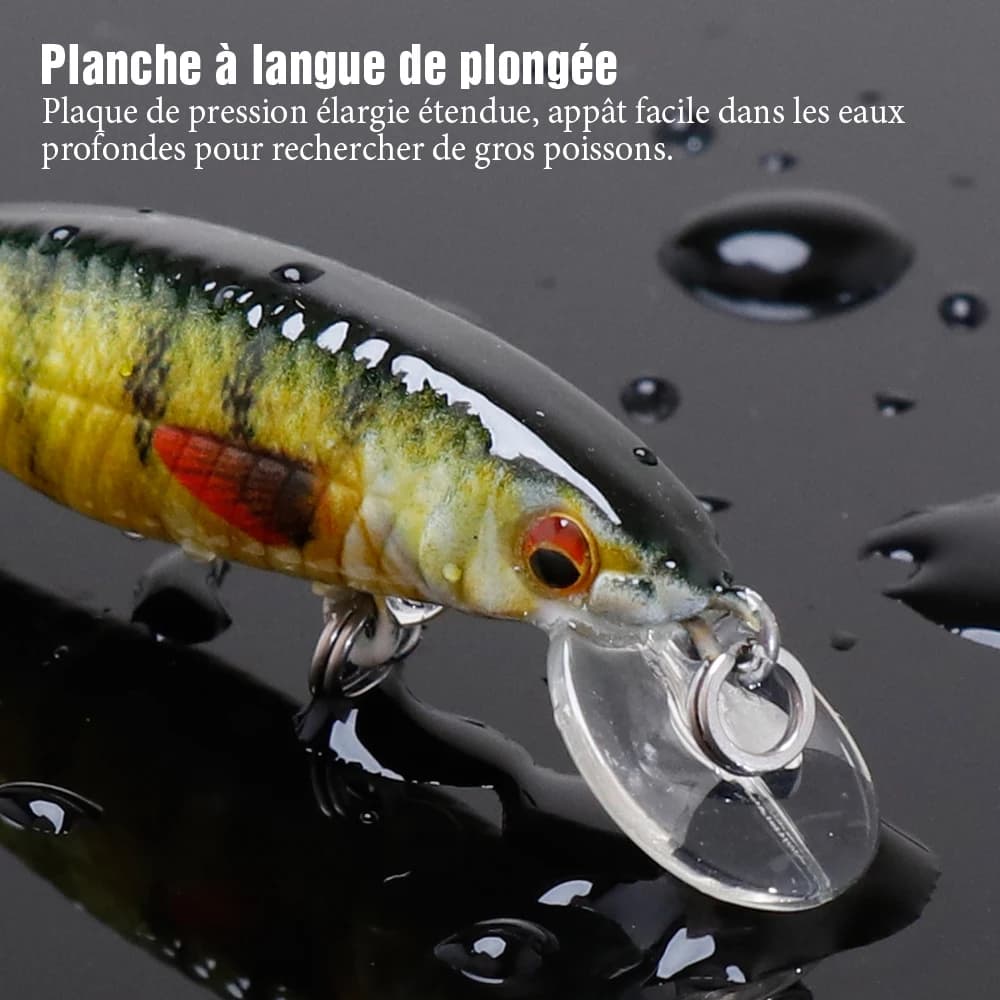 Mini wobblers flottants 2g 6g 12g VTAVTA pour pêche brochet - leurres minnow crankbait