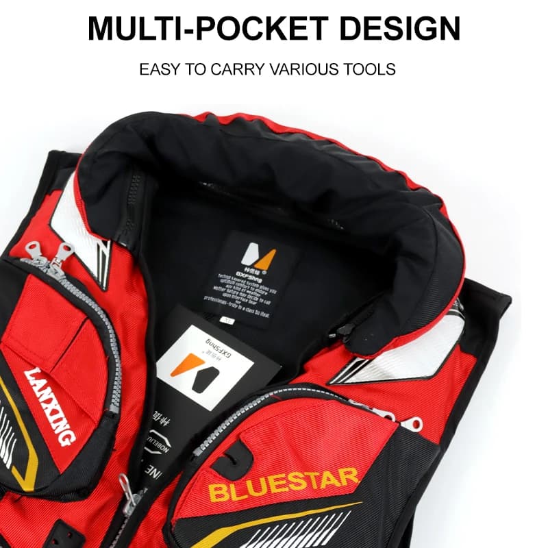 Veste de pêche rock J45 avec flottabilité 7.5kg - Veste multifonction homme pour pêche en mer et navigation