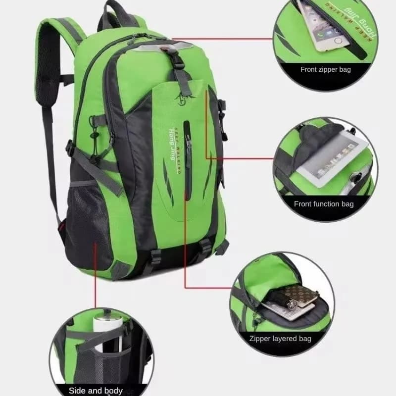 Sac à dos de voyage étanche en nylon pour hommes - Randonnée, escalade, sport et école