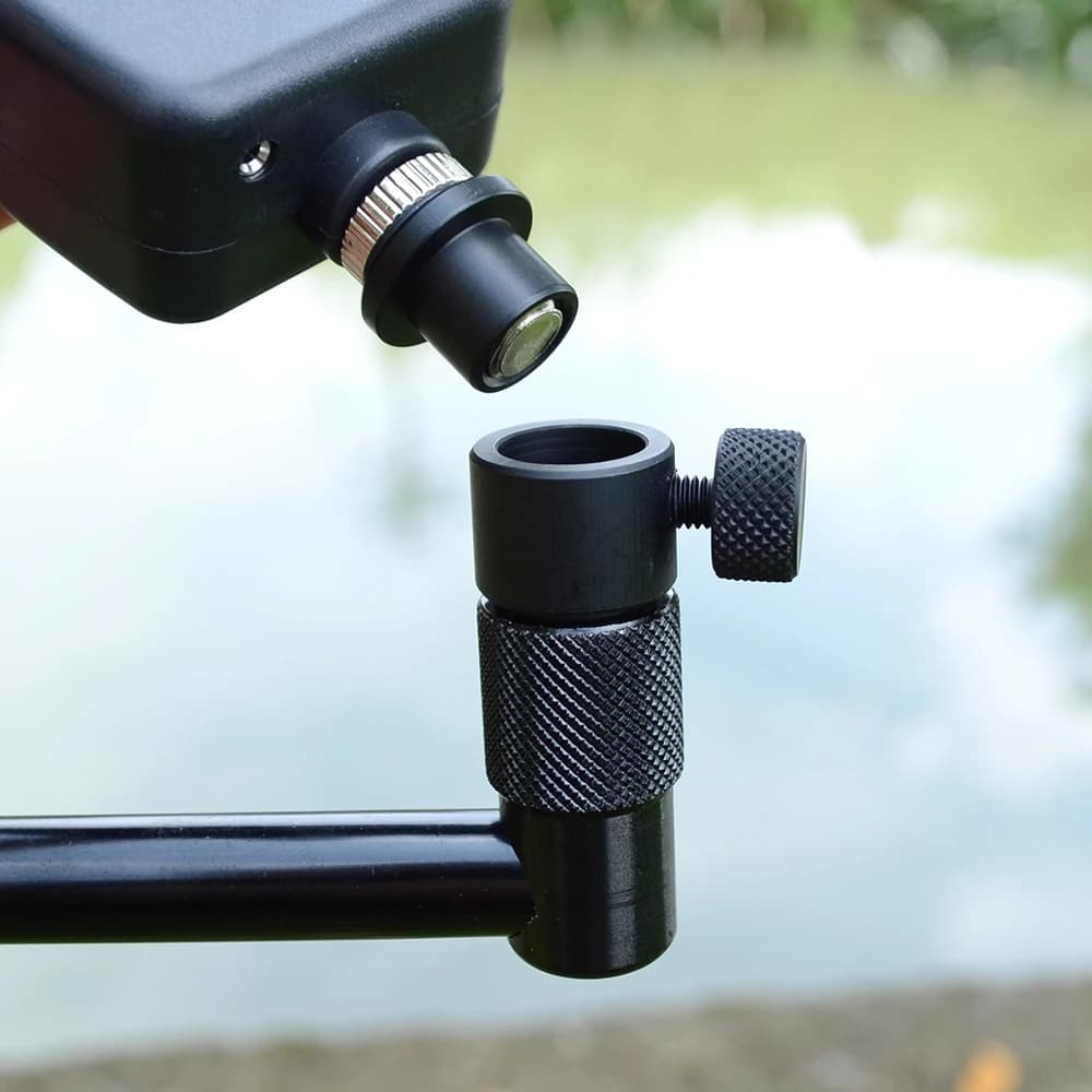 Connecteur rapide aluminium Hirisi M3/8 avec adaptateur dégagement rapide pour alarmes de pêche carpe AQ208