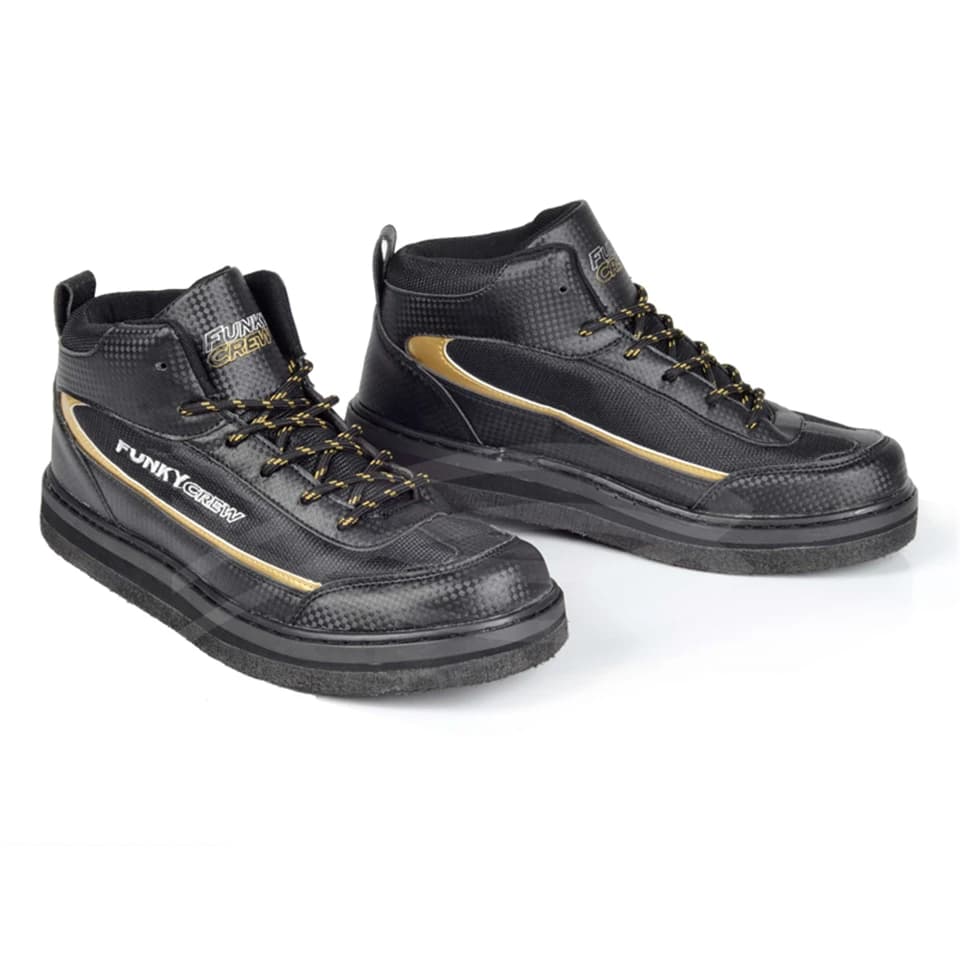 Chaussures de pêche à la mouche antidérapantes semelle feutre cloutée pour rivière rocheuse et chasse