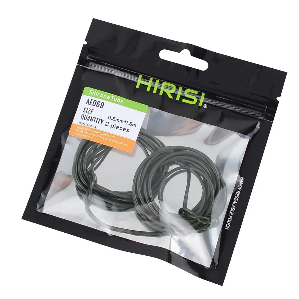 Tube silicone pêche carpe pour hameçons et montages système sécurité lead-clip 0.5x1.8mm 0.8x1.9mm 3 mètres