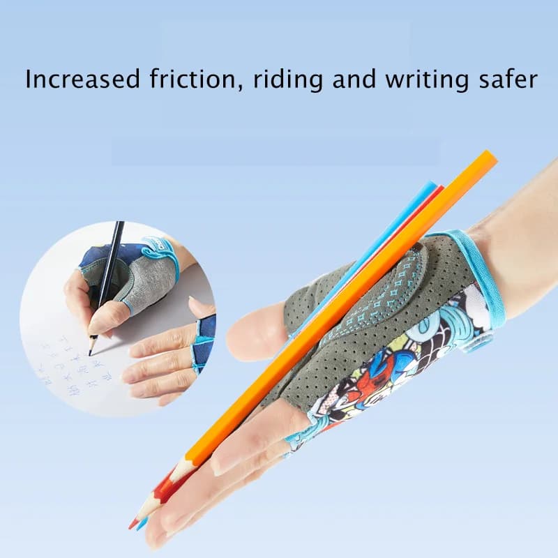 Gants doigts libres enfants pêche vélo protection anti-usure garçon fille sport extérieur