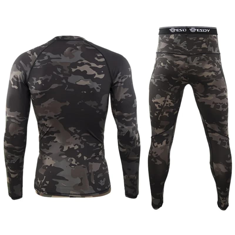 Sous-vêtements thermiques camouflage pêche chasse randonnée uniforme militaire ghillie