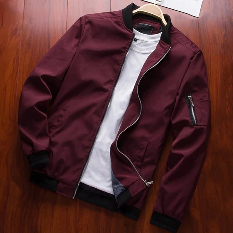 Bomber léger homme pêche baseball manches longues slim coupe-vent vêtements pêche sportive