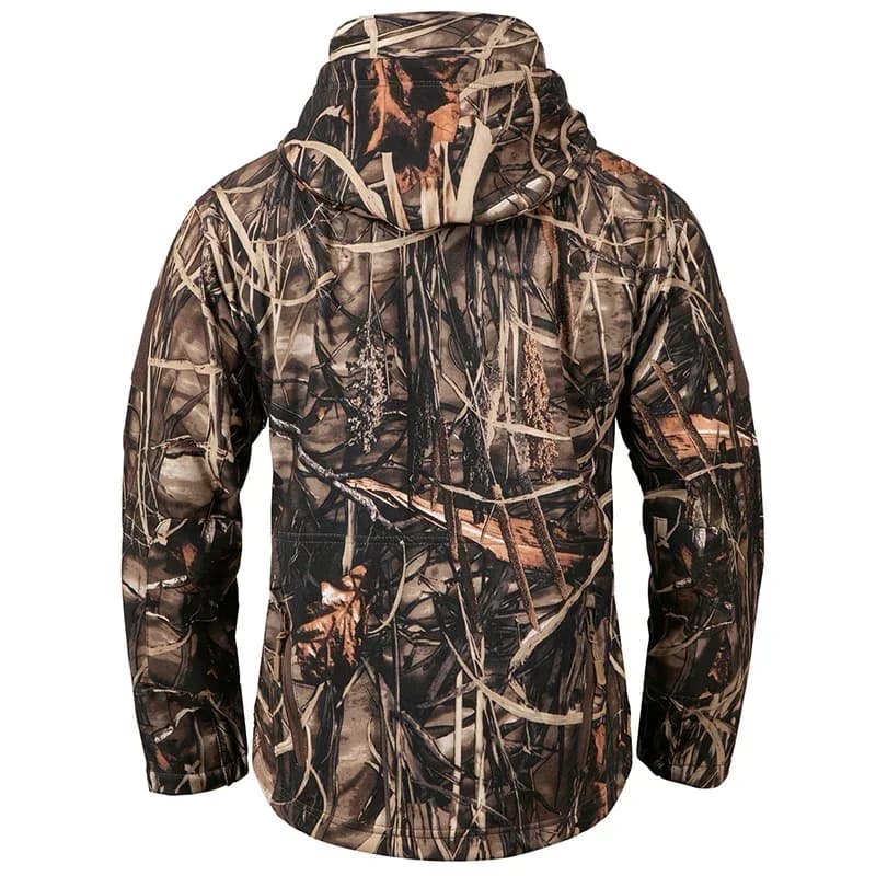 Veste de pêche camouflage silencieuse homme - Softshell imperméable pour chasse et randonnée