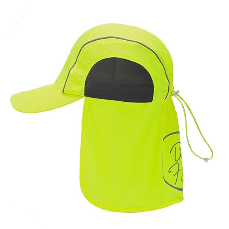 Casquette de sécurité réfléchissante pour pêche nocturne - Hommes femmes avec rabat cou - Running travail