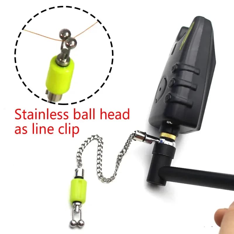 Bobine indicateur de touche swinger pour pêche carpe - Clip de ligne nylon avec alarme intégrée
