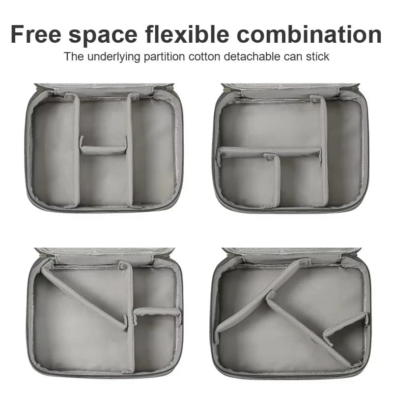 Pochette organisatrice câbles électroniques étanche voyage rangement chargeurs prises USB données portable