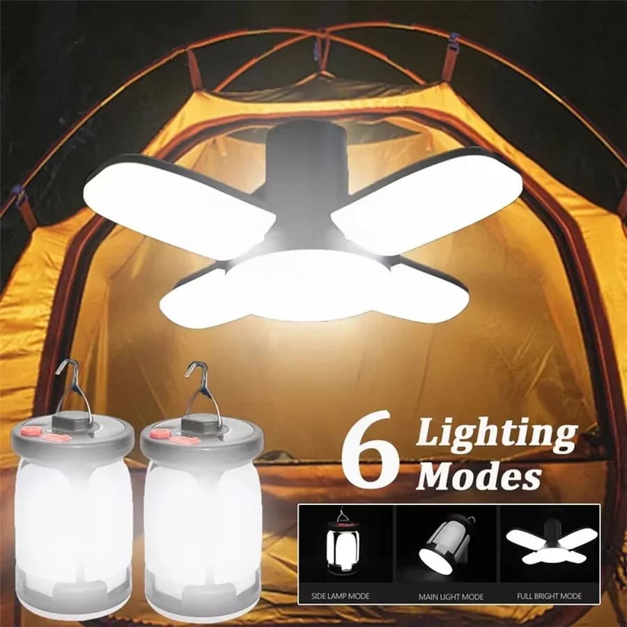 Lampe solaire rechargeable NEWBIRTH 1000LM 4500mAh power bank pour camping pêche urgence