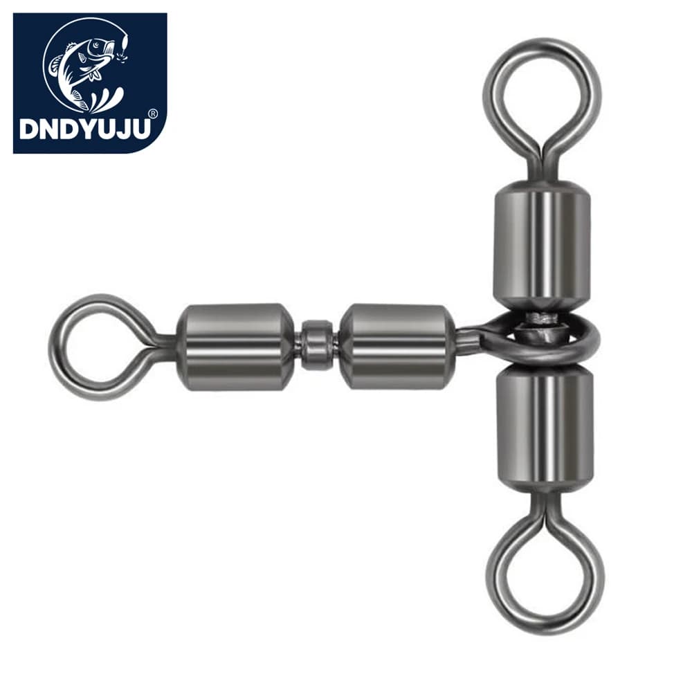 Rotules DNDYUJU 10 pièces double connecteur rotation rapide pour ligne de pêche accessoires