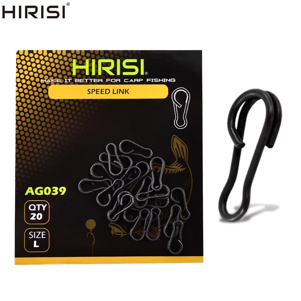 60 clips rapides AG039 pour pêche carpe - Attaches rapides émerillons changement instantané