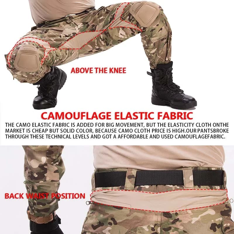 Pantalon tactique AUKU G3 camouflage chasse imperméable - Vêtements pêche technique
