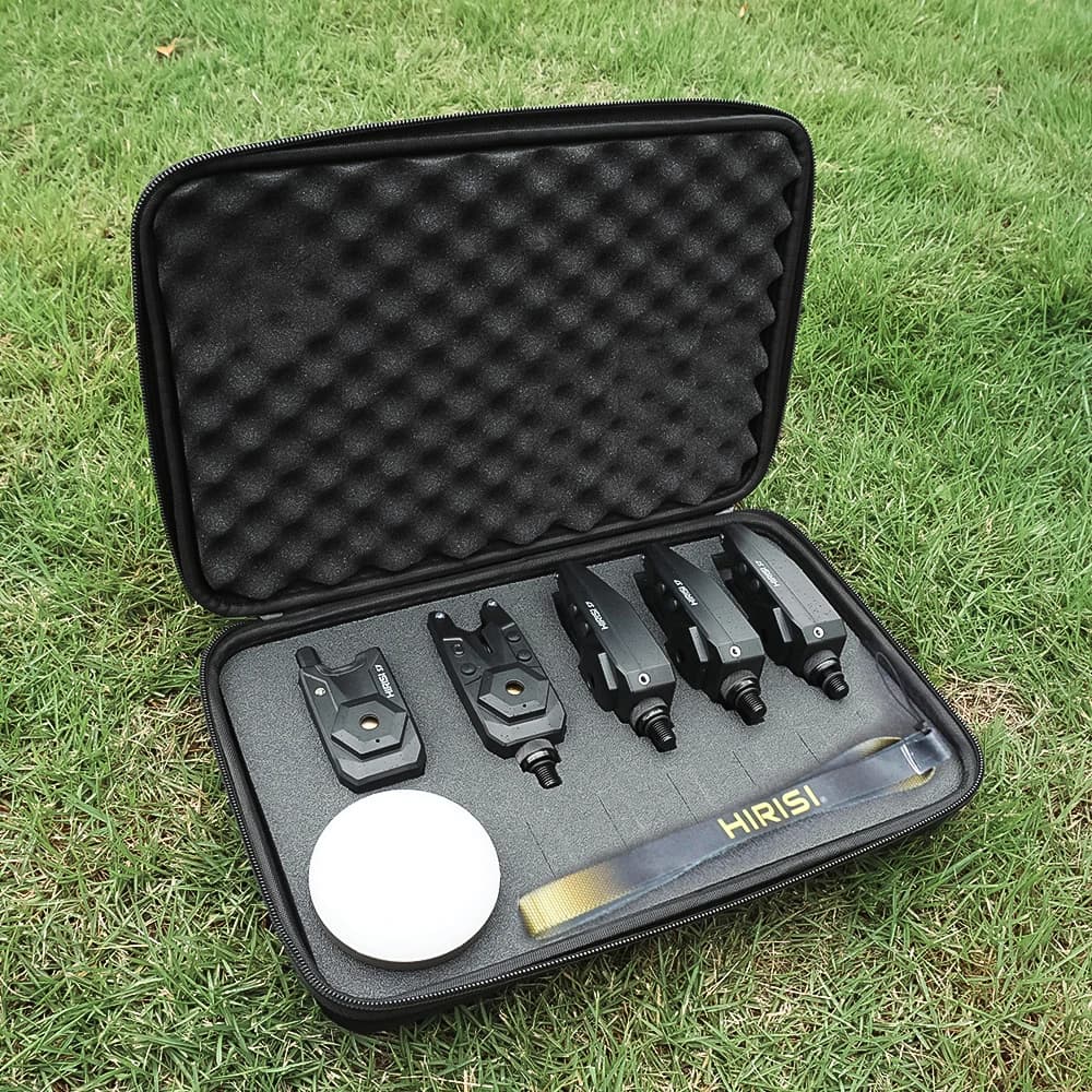 Système d'alarme de touche sans fil Hirisi S7 pour pêche de nuit avec lumière camping 120m portée
