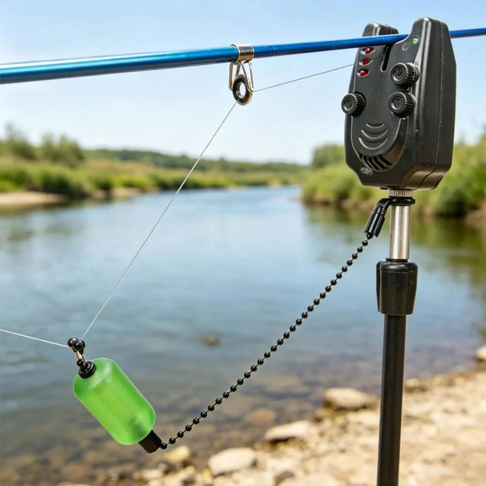 Bobbin Swinger avec chaîne acier pour pêche carpe - Indicateur de touche précis pour pêche au coup