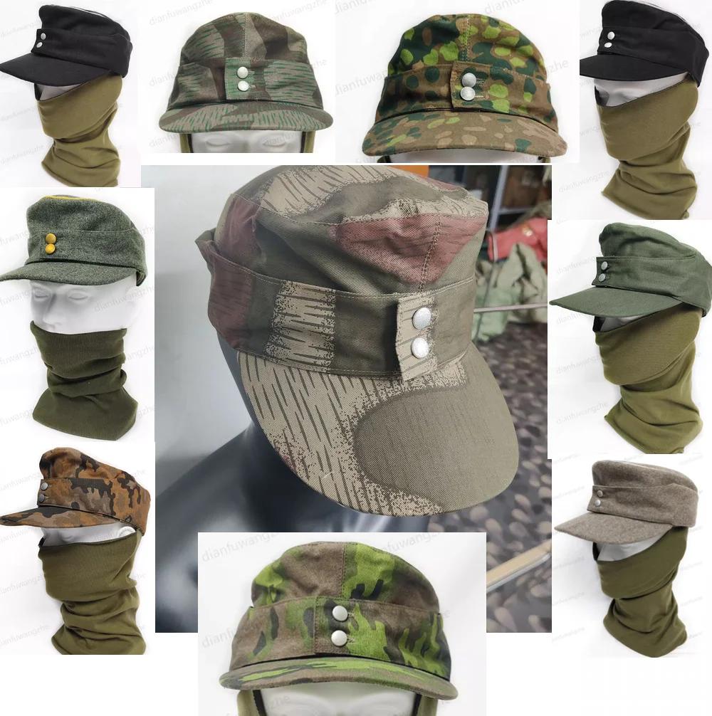 Casquette plate camouflage allemande M43 pour pêche tactique et randonnée aquatique