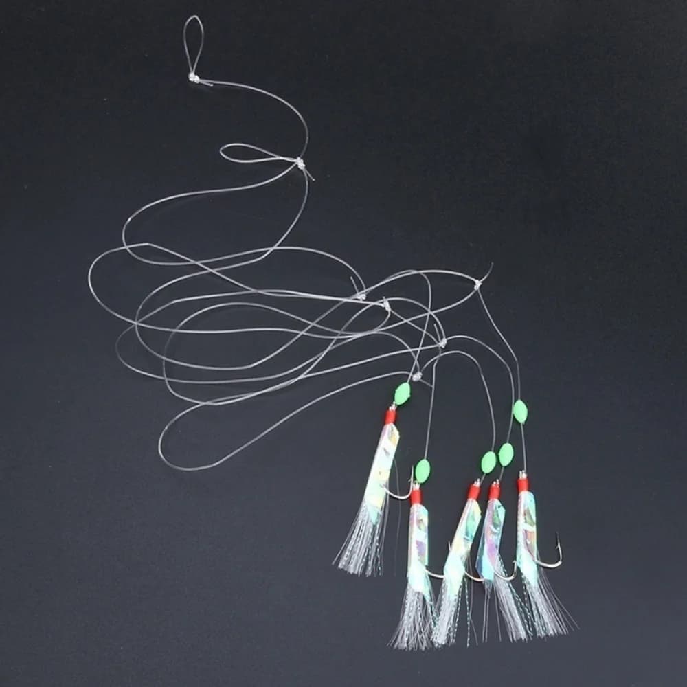 Lot de 5 leurres souples imitation poisson et crevette multicolores avec hameçon à ardillon cristal pour pêche polyvalente