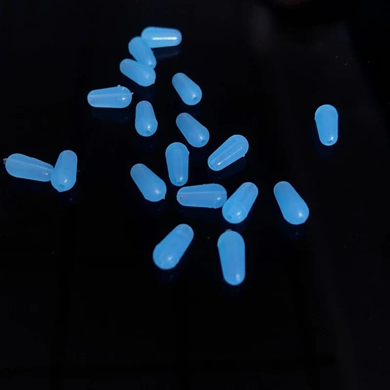 100 pièces flotteurs pêche anti-emmêlement stopper ovale bleu, accessoires canne espace beans SeaTool pour pêche en mer