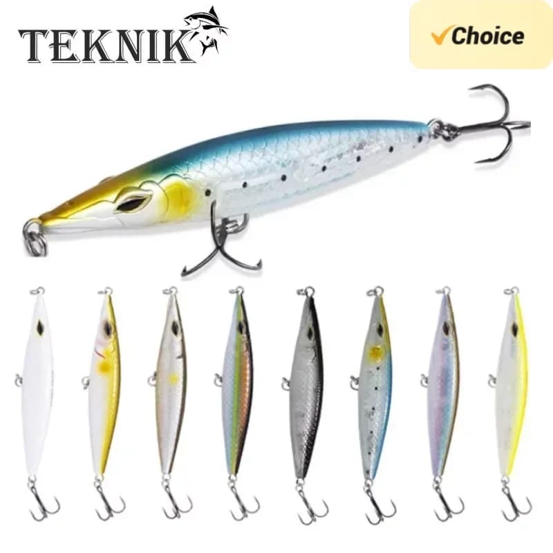 Leurre flottant stickbait Asturies 90-130mm pour bar et bonite, pêche en surface topwater