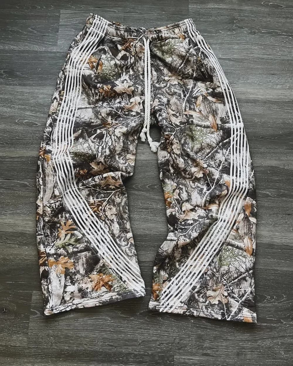 Pantalon jogger cargo camouflage Y2K mixte - Pêche sportive qualité premium cordon ajustable sweatpants
