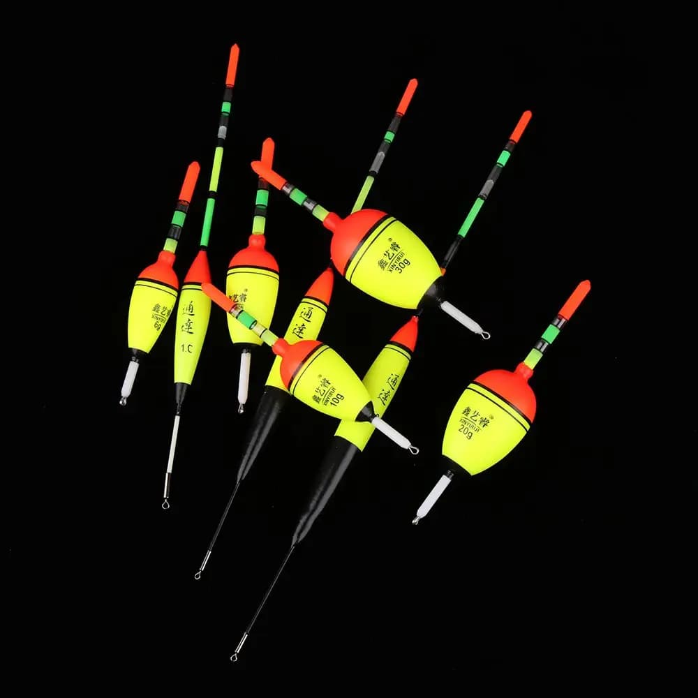 Flotteur de pêche lumineux nuit Eva 8-80g, bouchon flottant résistant pour pêche en étang et rivière