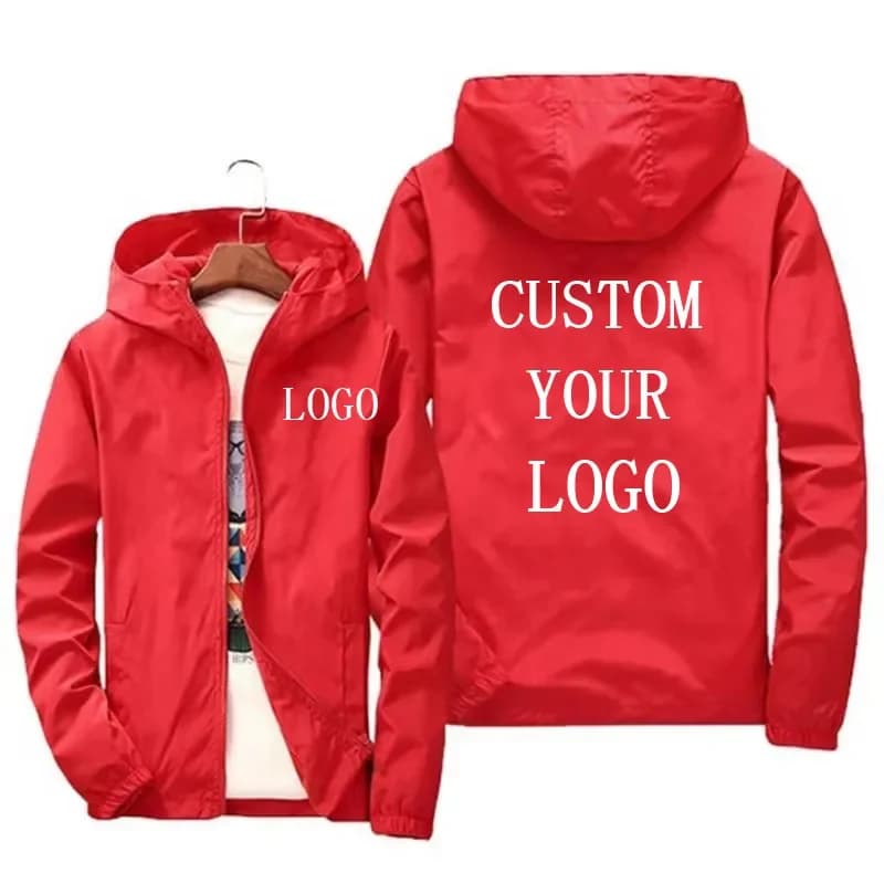 Veste personnalisable unisexe avec logo sur mesure - Windbreaker léger pour pêche et vêtement promotionnel