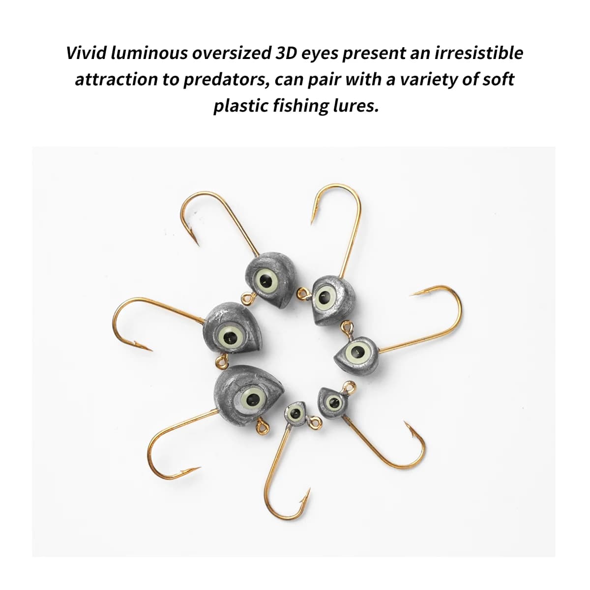 Hameçons de pêche Ajing avec leurres souples, 10 pièces pour la pêche aux leurres