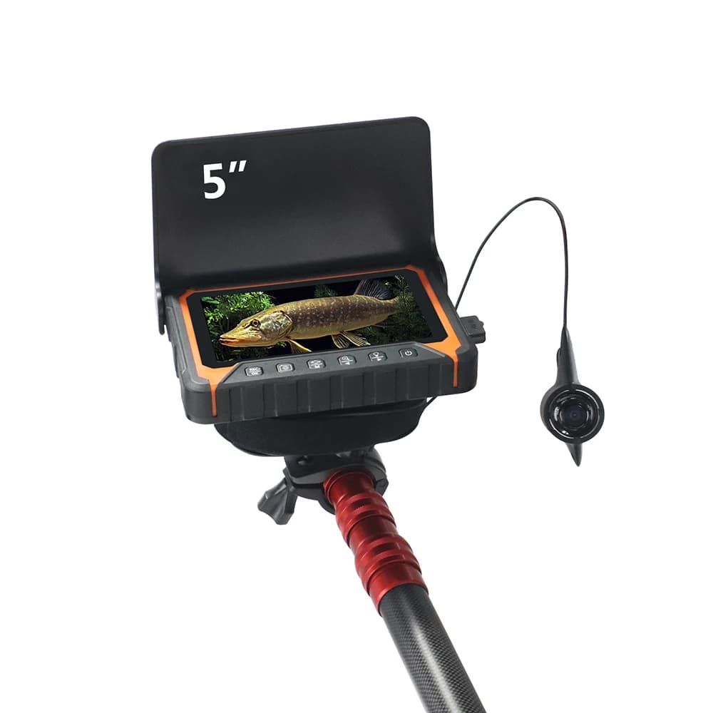 Caméra pêche sous-marine 5 pouces IPS DVR 8 LEDs infrarouges câble 15m/30m étanche carte 8GB