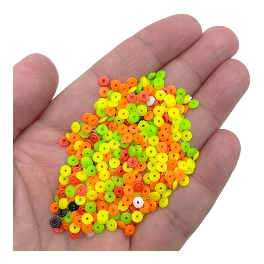 50 perles convexes plates en forme de soucoupe pour pêche à l'awa, blocage et assemblage des
