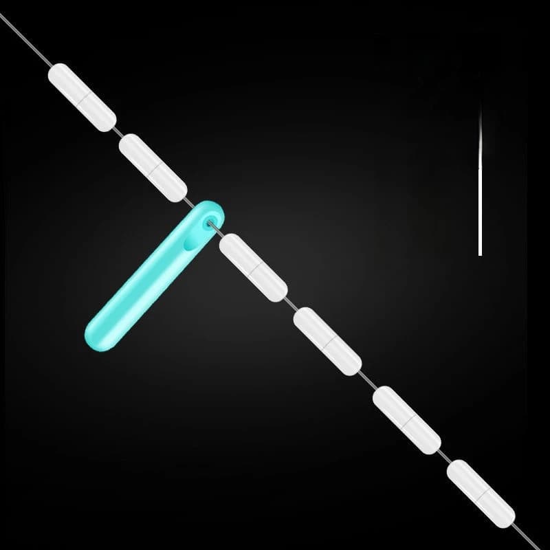 300 pièces flotteurs pêche ovale en silicone anti-embroussaillement, résistants pour ligne professionnelle - Stopper Space Bean