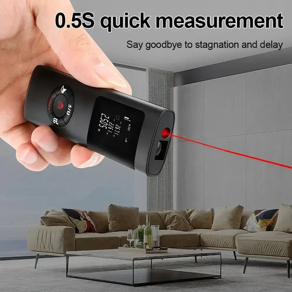 Mini télémètre laser 40M/60M rechargeable USB - Portable et précis pour pêche nomade et légère