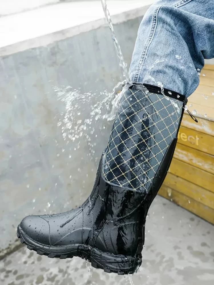 Bottes de pêche en néoprene imperméables et chaudes - Chaussures antidérapantes pour chasse et lavage auto