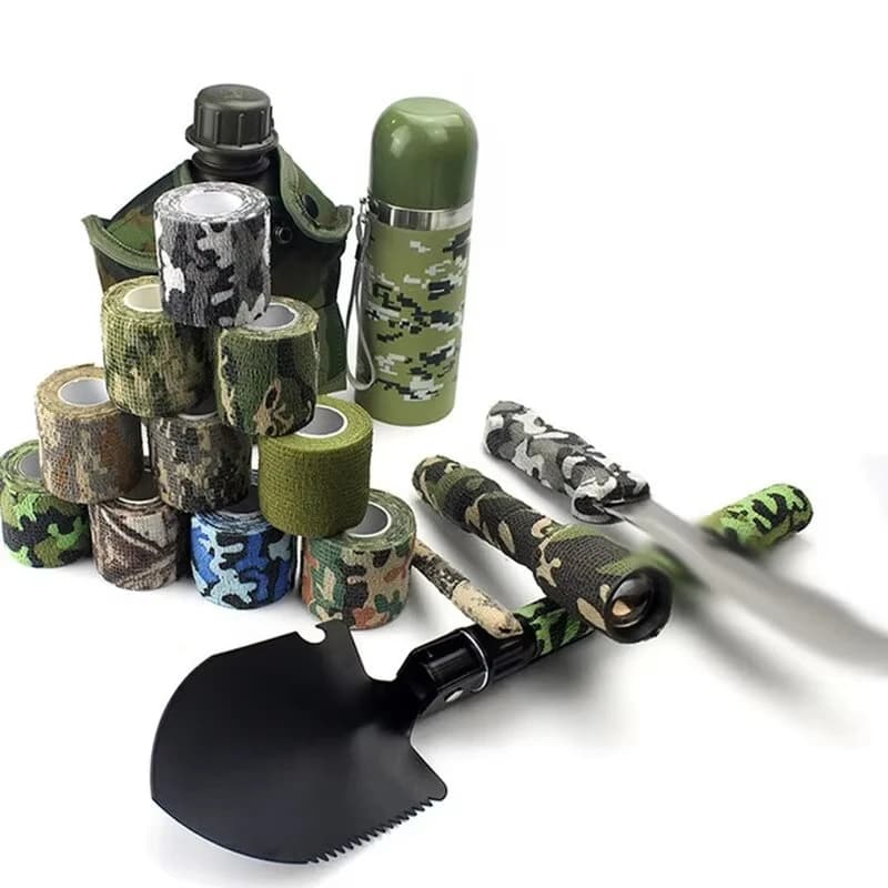 Ruban camouflage DIZETION extensible non-tissé extérieur protection doigts mouvement élastique chasse pêche