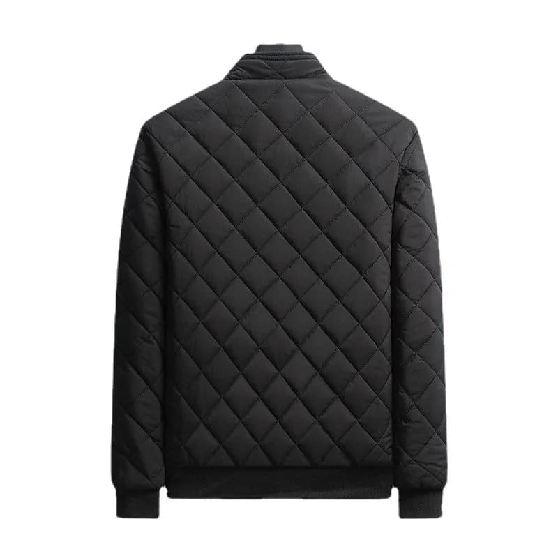 Bomber homme pêche doublé polaire motif diamant veste casual imperméable automne hiver