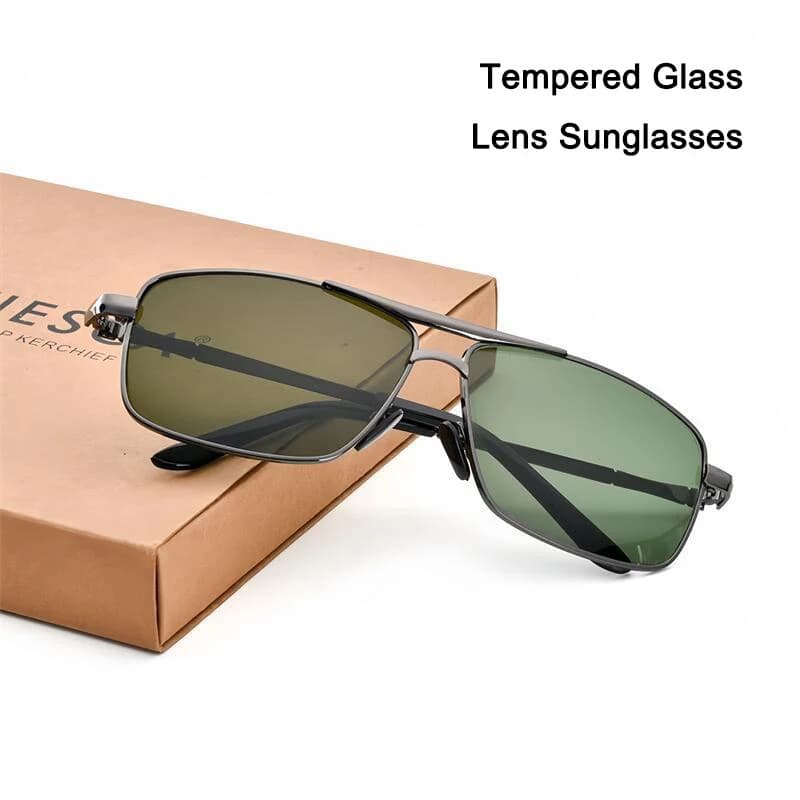 Lunettes pêche monture métal - Verres trempés anti-rayures pour pêche en conditions difficiles