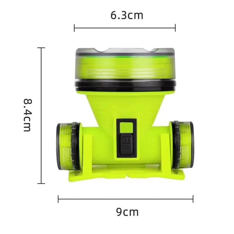 Lampe frontale plongée étanche 350m rechargeable pour pêche sous-marine et spearfishing