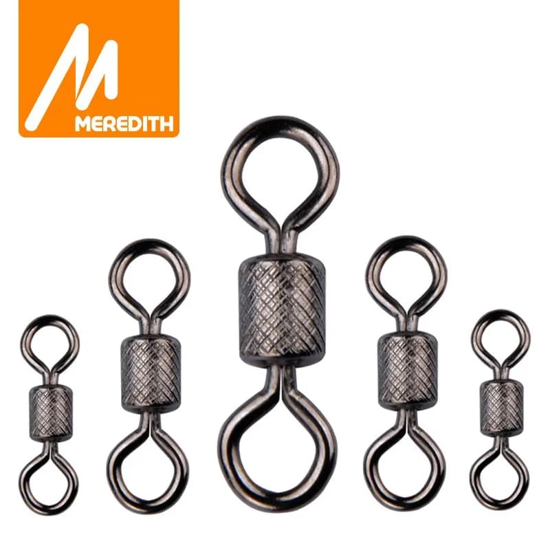 Moulinets à roulement à billes MEREDITH 50 pièces - Accessoires pêche carpe avec mousquetons sécurité