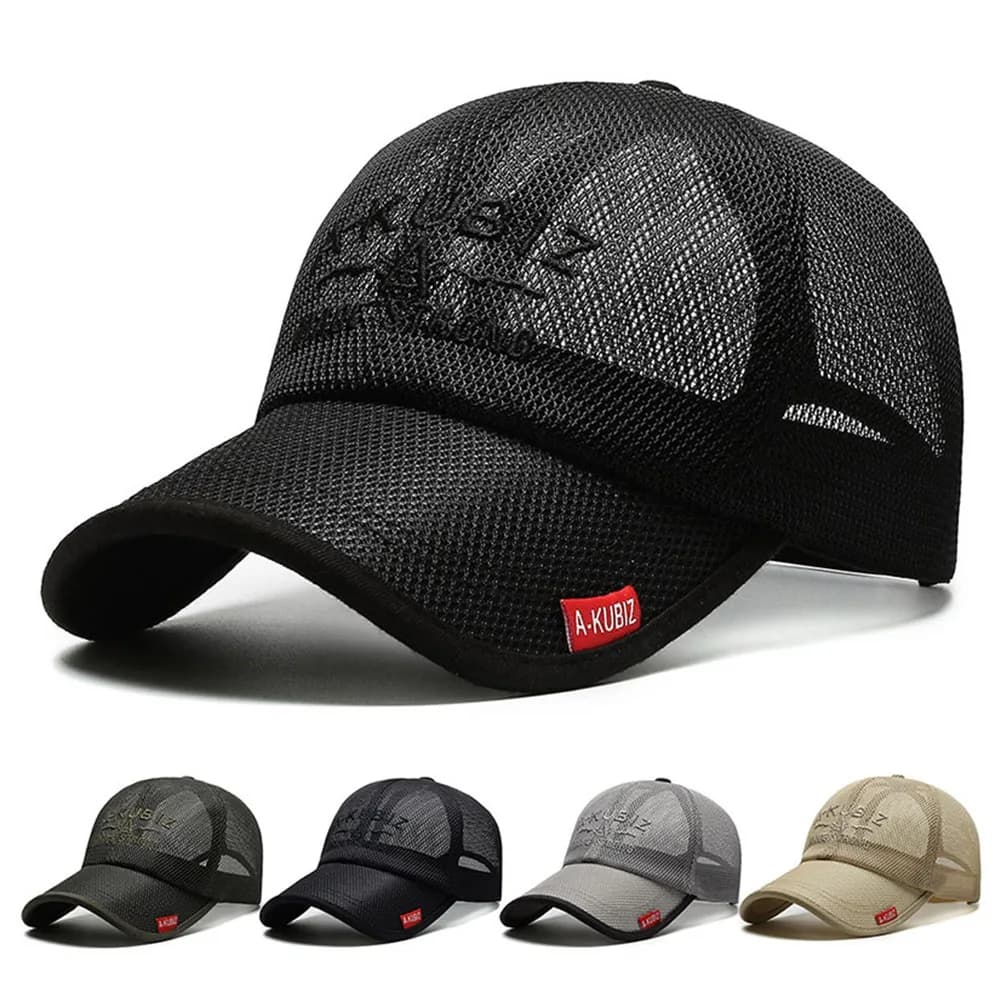 Casquette mesh protection UV pêche été - Chapeau camping randonnée respirant unisexe