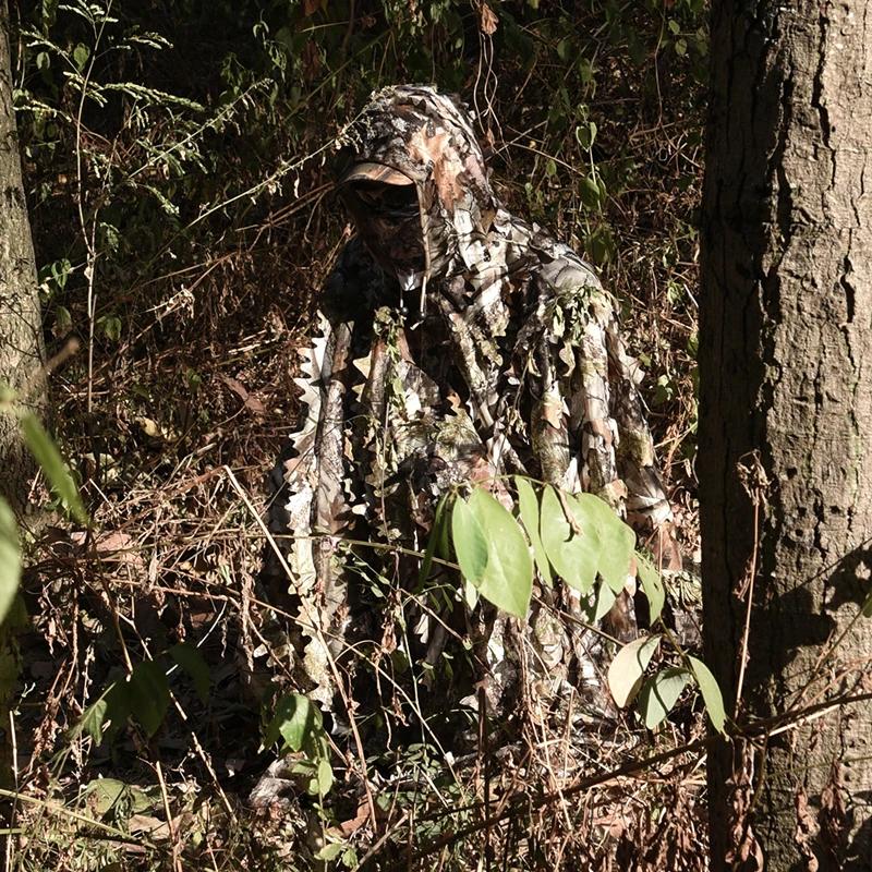 Tenue camouflage style cape chasse photo animalière - Vêtement bionique discrétion maximale pêche CS game