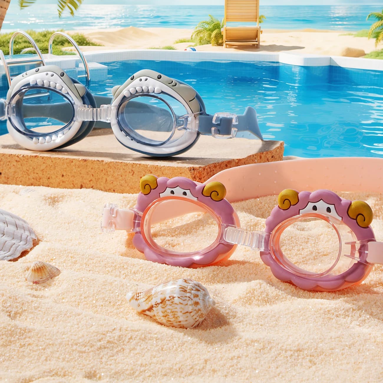 Lunettes de natation adulte vision cristalline anti-buée UV silicone doux étanches