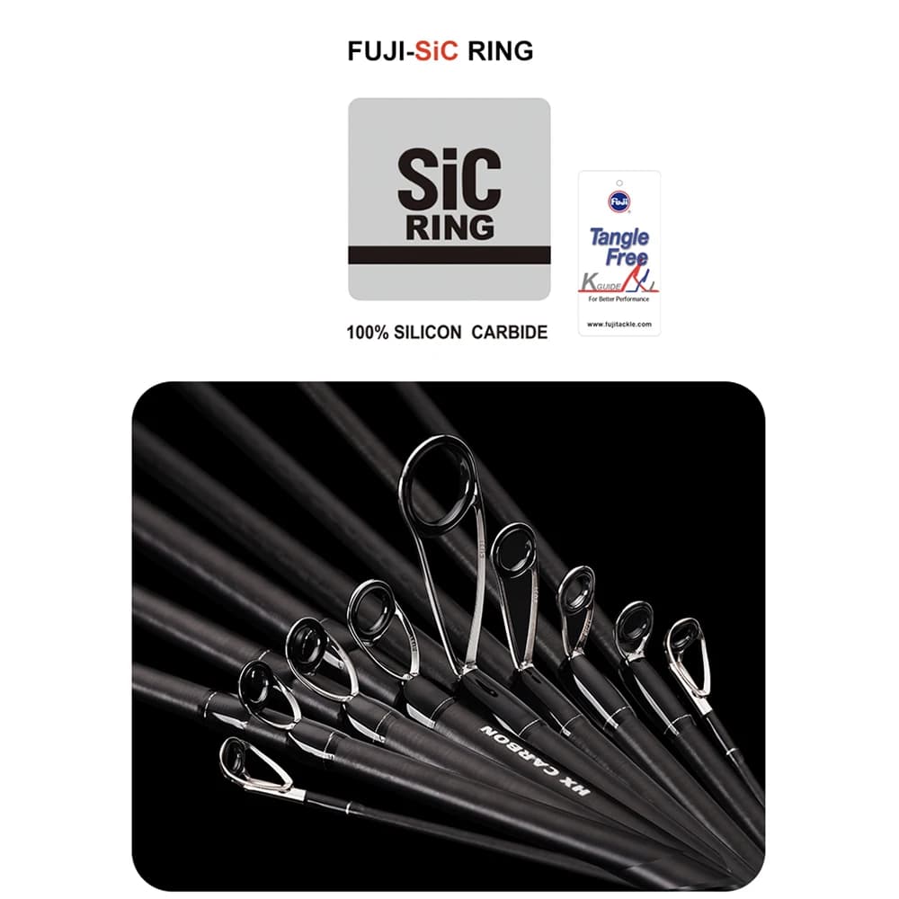 Canne spinning Purelure New Dance 10ft carbone haute pour bar, long lancer avec accessoires Fuji et moulinet