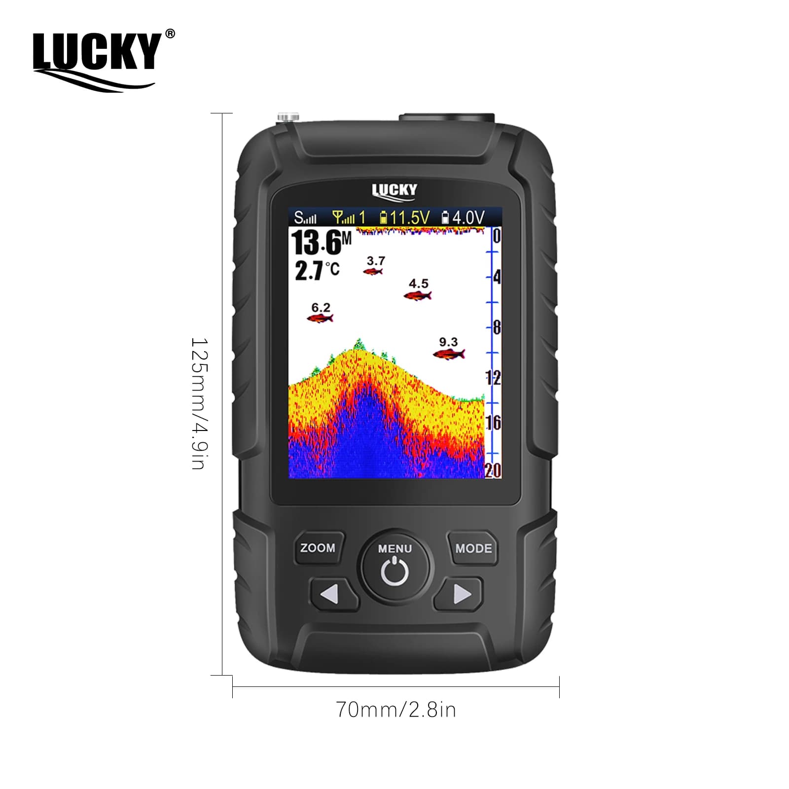 Sonar pêche portable Lucky FF718LiC-WL sans fil 100m/328ft détecteur poissons profondeur eau mer lac