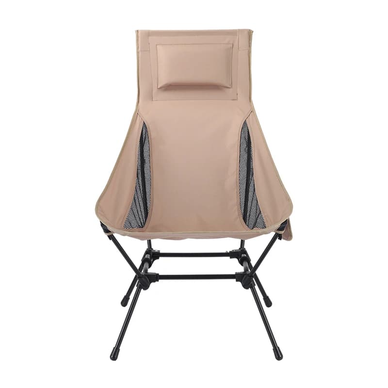 Chaise de pêche surélevée à structure quatre coins - Siège ergonomique avec support tête pour longues sessions