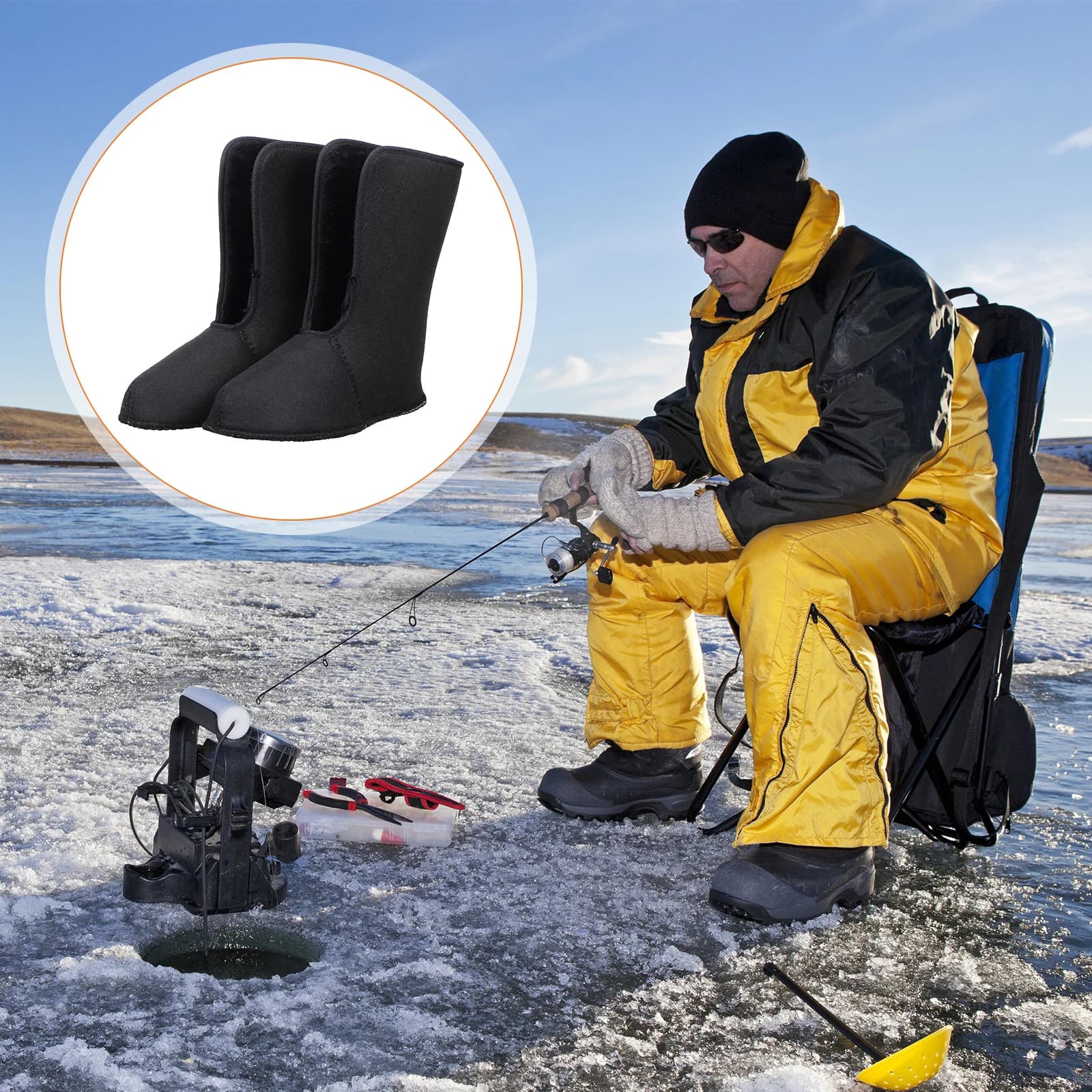 Doublures thermiques chaudes imperméables pour chaussures pêche hiver randonnée temps froid