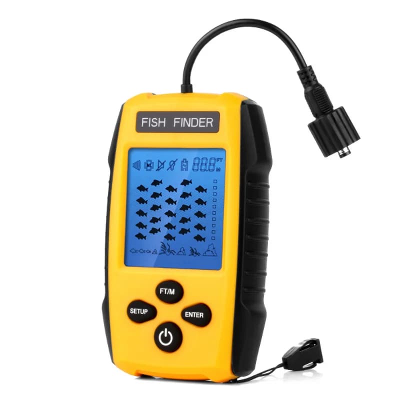 Alarme sonar portable 45° pour pêche - Détecteur poissons avec couverture angulaire et transducteur haute précision